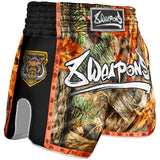 8 Weapons Hunter Autumn Camo Muay Thai Shorts Black/Orange