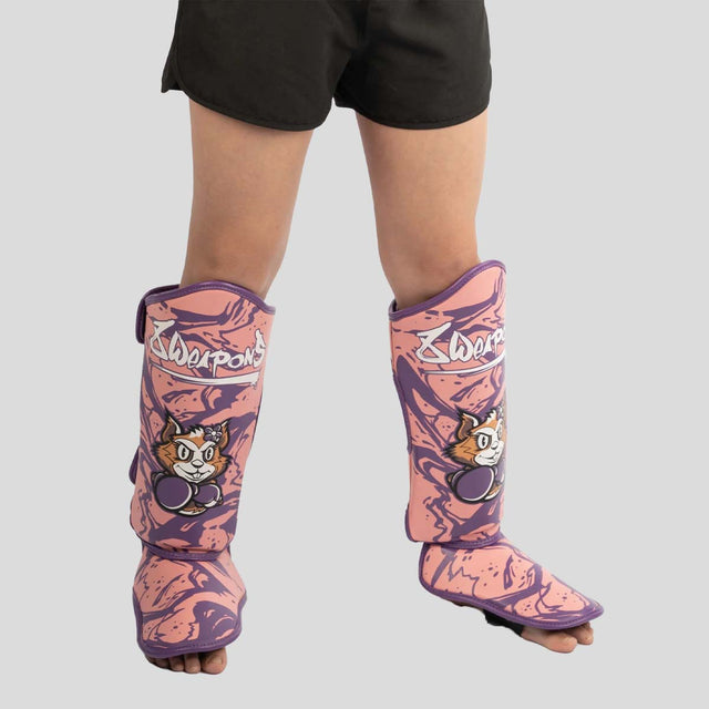 8 Weapons Jenny Kids Shin Guards Pink