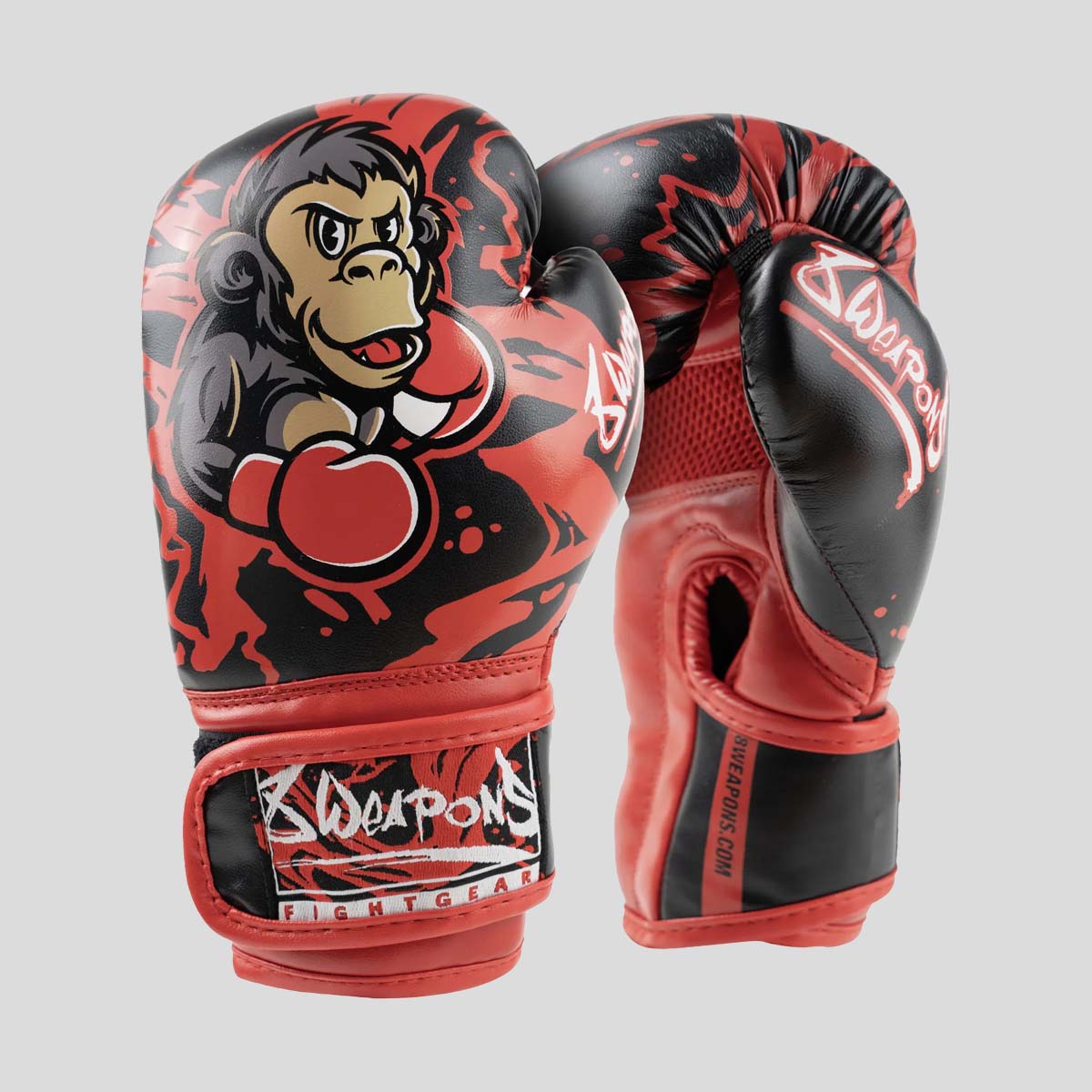 8 Weapons ジョーキッズボクシンググローブ黒/赤