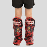 8 Weapons Joe Kids Shin Guards schwarz/rot
