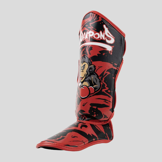 8 Weapons Joe Kids Shin Guards Black/Red