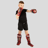 8 Weapons Joe Kids Shin Guards schwarz/rot