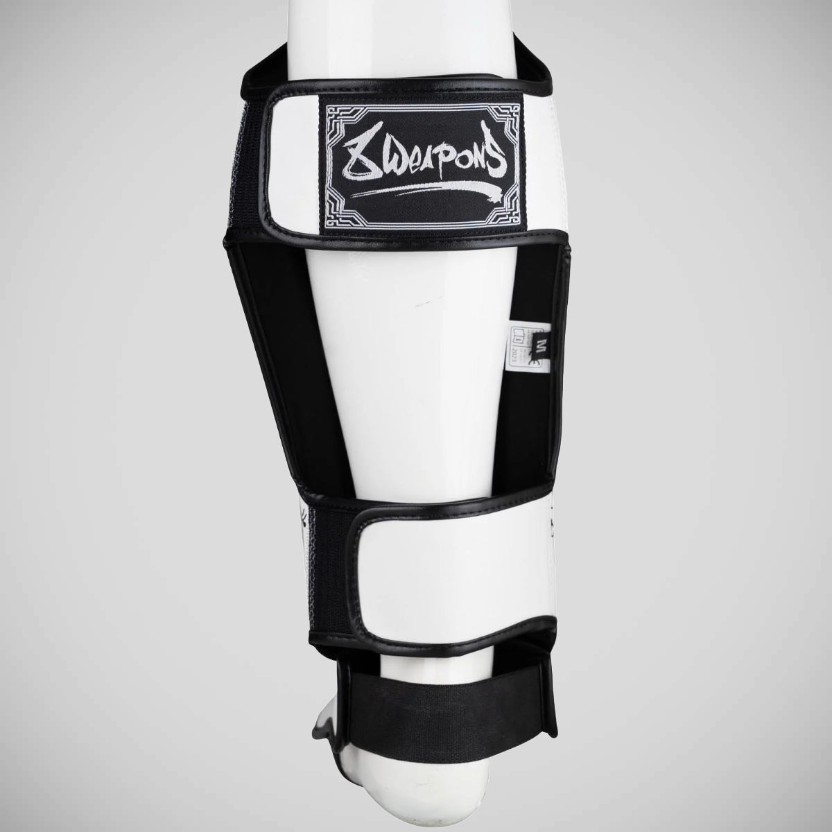 8 Weapons Sak Yant Tiger Shin Guards White/Black