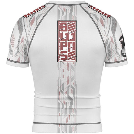 8 Weapons Samurai 2.0 Short Sleeve Rash Guard White/Red