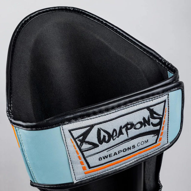 8 Weapons Shift Shin Guards Ice Grey/Orange