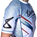 8 Weapons Cambio de protección de manga corta Guardia blanca/azul marino/rojo