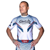 8 Weapons Cambio de protección de manga corta Guardia blanca/azul marino/rojo