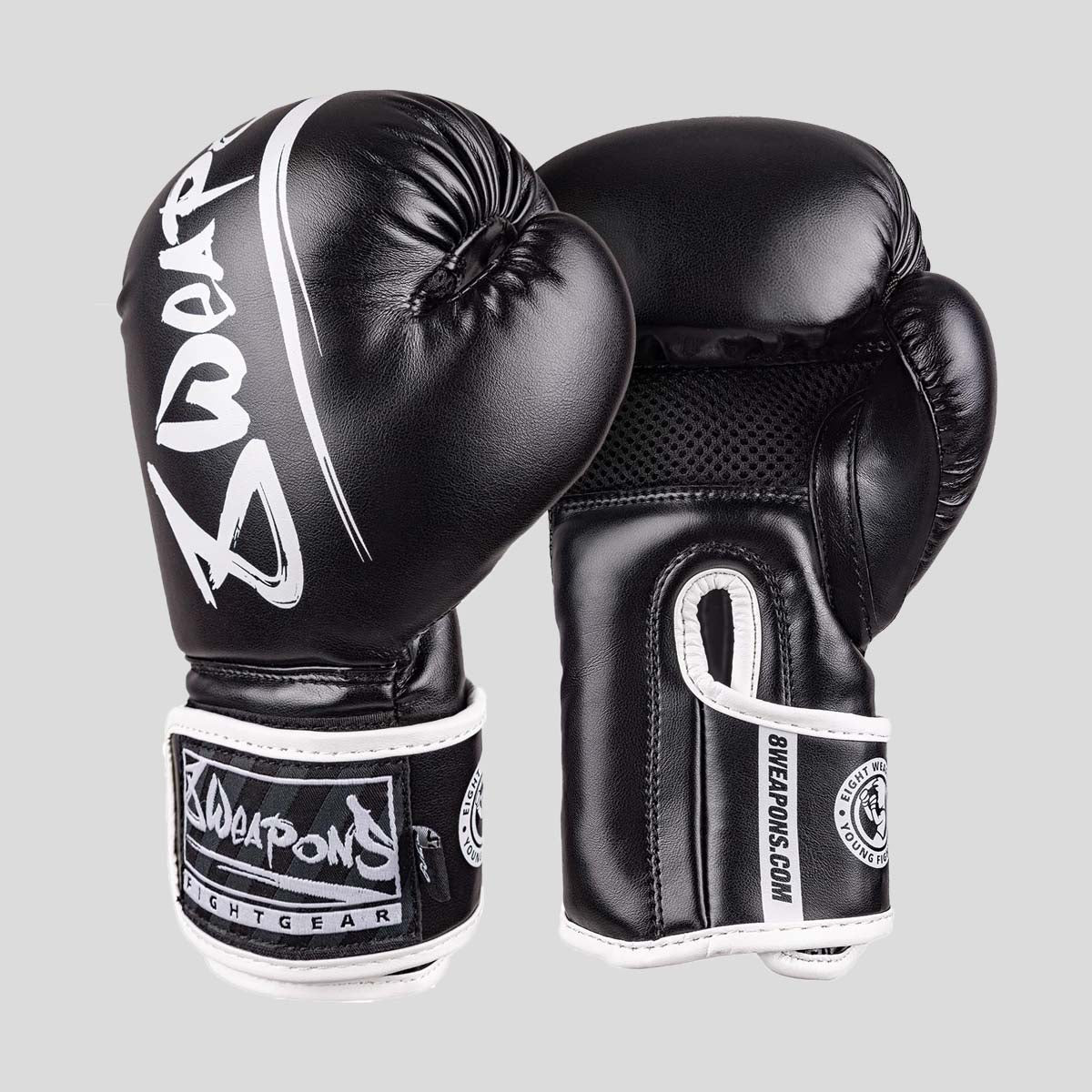 8 Weapons Unbegrenzte 2.0 Kinder Boxhandschuhe Schwarz/Weiß
