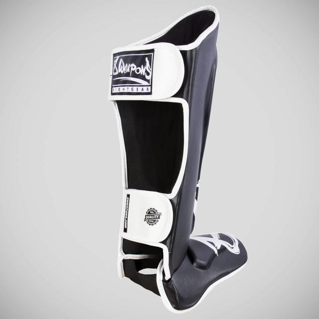 8 Weapons Unlimited 2.0 Shin Guards Black/White
