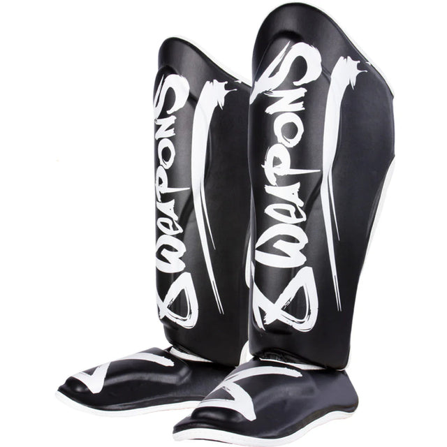 8 Weapons Unlimited 2.0 Shin Guards Black/White