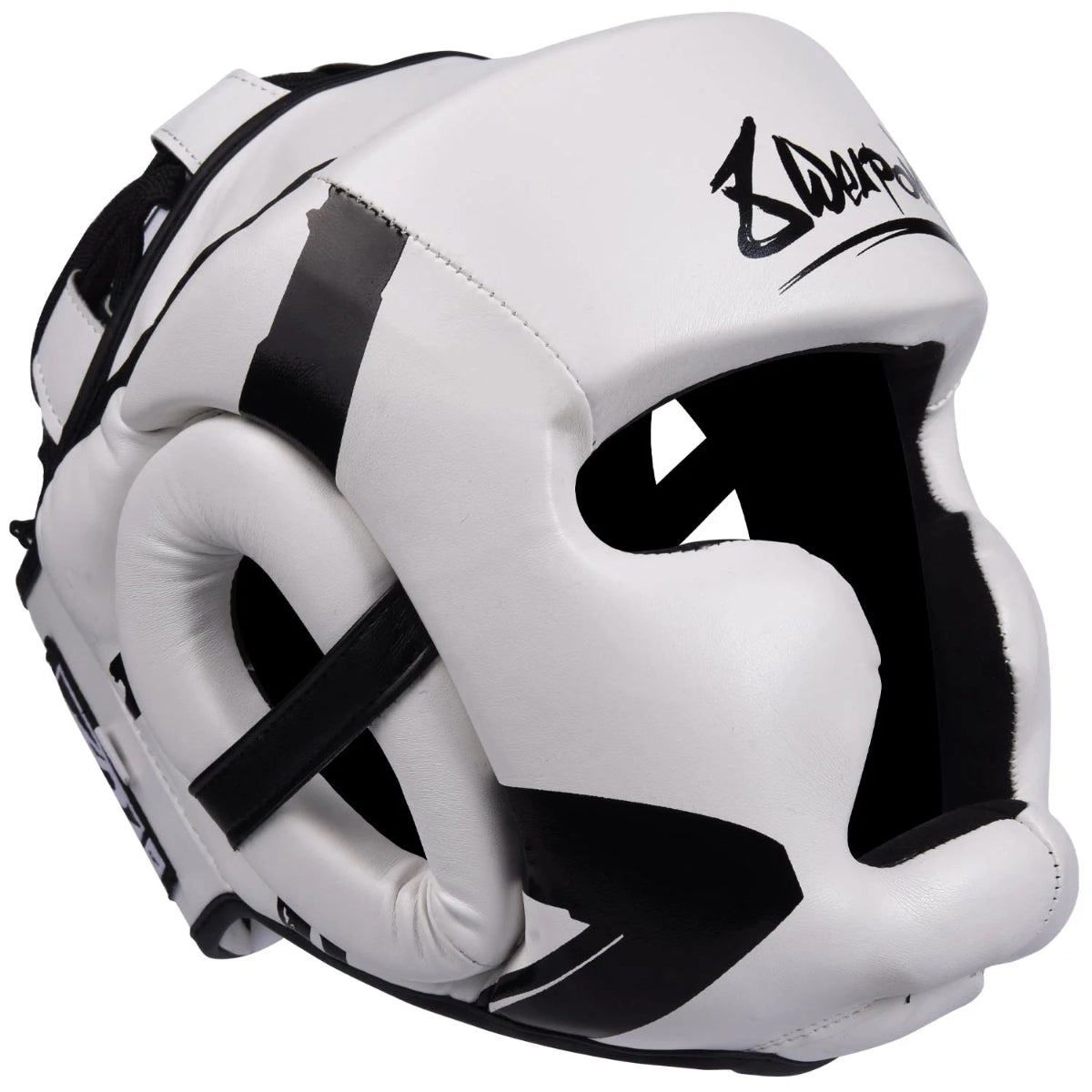 8 Weapons Unlimited Head Guard White/Black