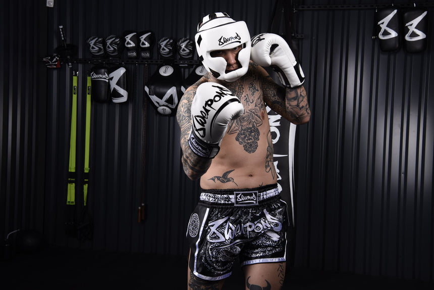 8 Weapons - Muay Thai training Shorts, gloves, shin guards & more from ...