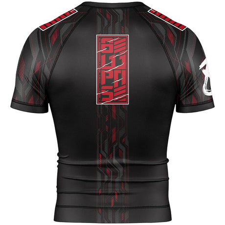 8 Weapons Samurai 2.0 Short Sleeve Rash Guard Black/Red