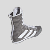 Grey/White Adidas Box Hog 4 Boxing Boots   