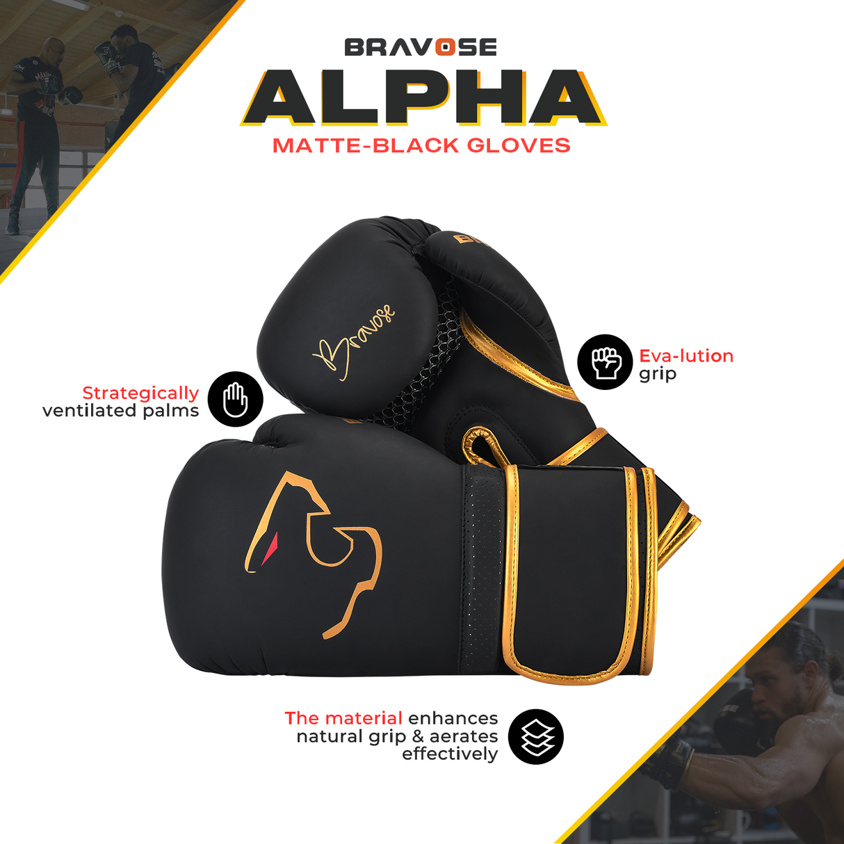 Bravose Alpha Black Edition Boxing Gloves