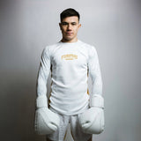 Alpha Pro MK2 Boxing Gloves White Photoshoot 5