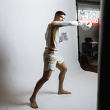 Alpha Pro MK2 Boxing Gloves White Photoshoot 7