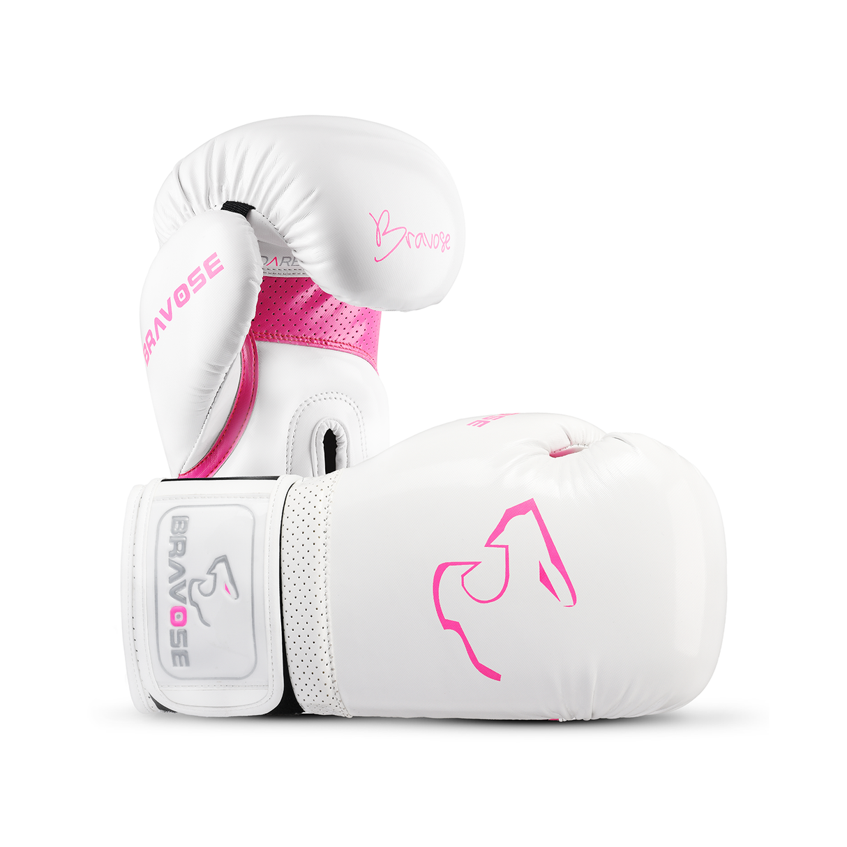 Bravose Alpha White Pink Boxing Gloves