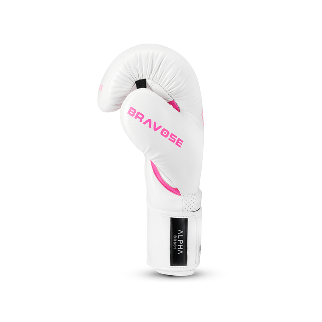 Bravose Alpha White Pink Boxing Gloves