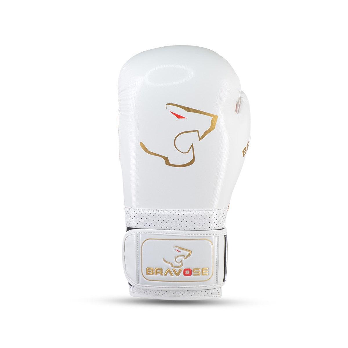 Bravose Alpha White & Red Boxing Gloves