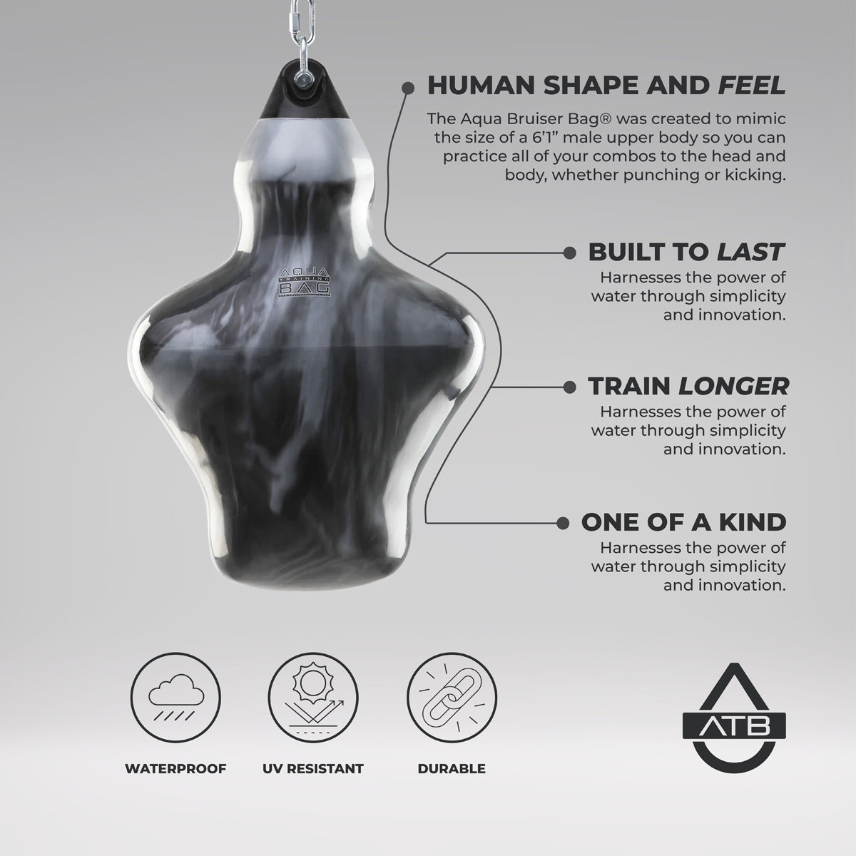 Aqua Bag Bruiser Bag 150lbs schwarz