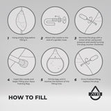 Aqua 9" 15lb Headhunter Training Bag Black