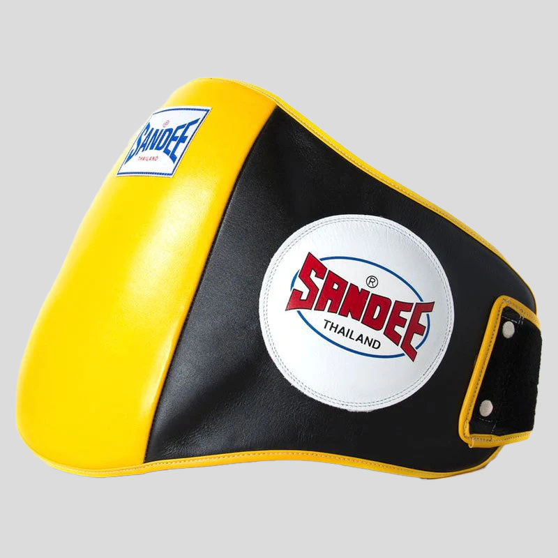 Sandee Leather Hook and Loop Fastening Belly Pad Black/Yellow