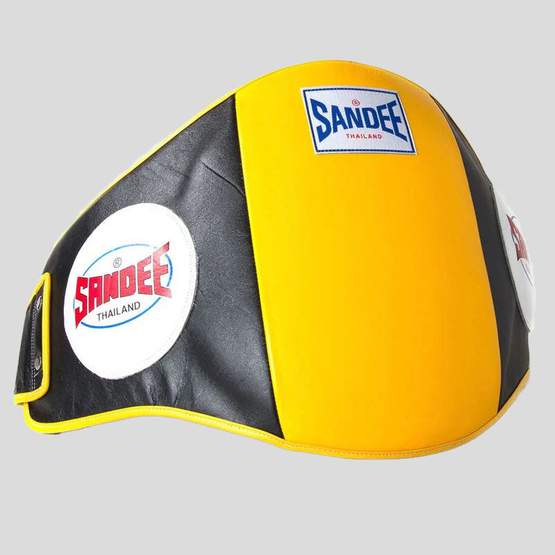 Sandee Leather Hook and Loop Fastening Belly Pad Black/Yellow