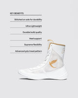 Fly Tempest Boxing Boots White/Gold