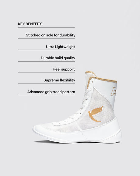 Fly Tempest Boxing Boots White/Gold