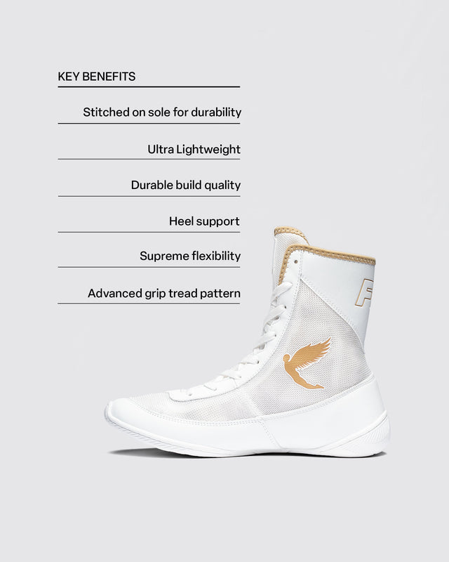 Fly Tempest Boxing Boots White/Gold