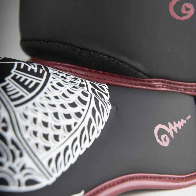 8 Weapons Sak Yant Naga Shin Guards Black