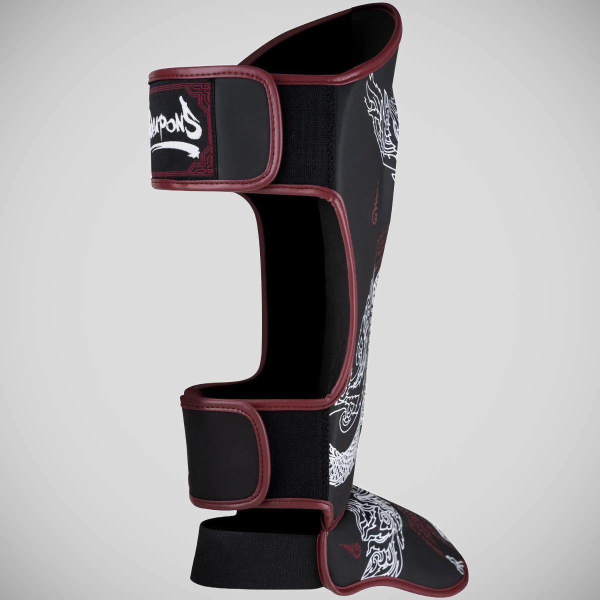 8 Weapons Sak yant Naga Shin Guards Schwarz
