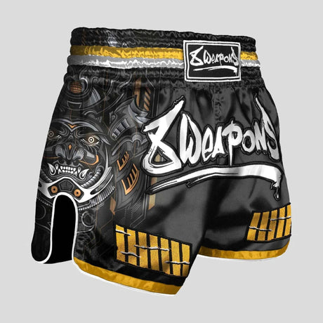 Black 8 Weapons Samurai 2.0 Gold Muay Thai Shorts   