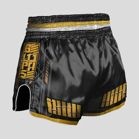 8 όπλα samurai 2.0 χρυσό muay thai shorts μαύρα