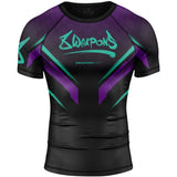 8 Weapons Shift Cyber Short Sleeve Rash Guard Black