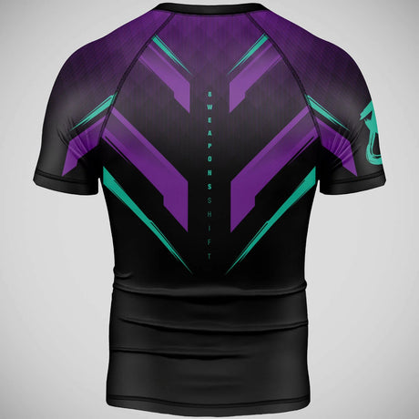 8 Weapons Shift Cyber Short Sleeve Rash Guard Black