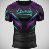 8 Weapons Shift Cyber Short Sleeve Rash Guard Black