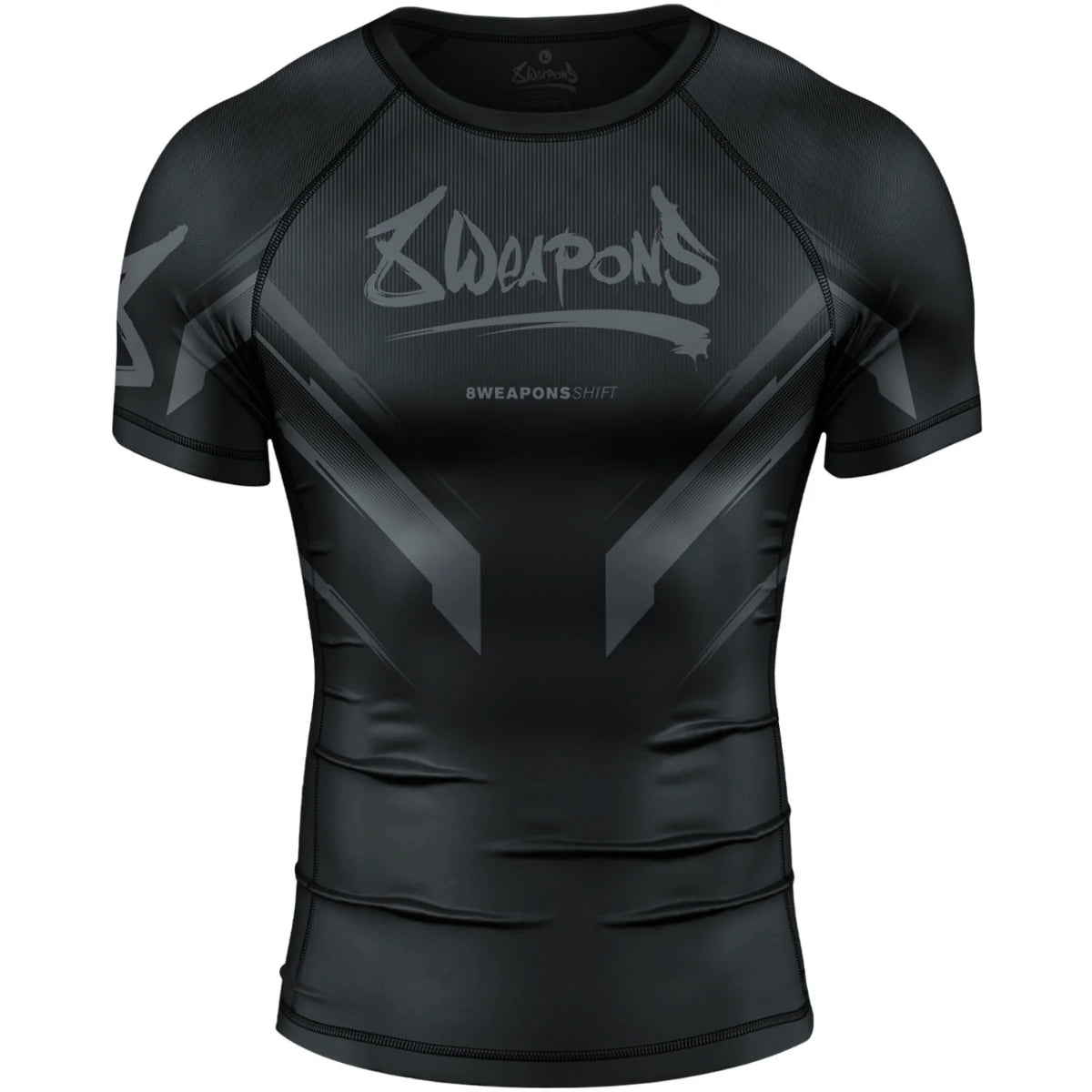 8 Weapons Shift Short Sleeve Rash Guard Black