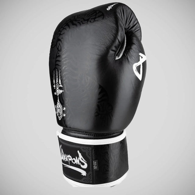 8 Weapons Sak Yant Big Tiger Boxing Gloves Black/Black