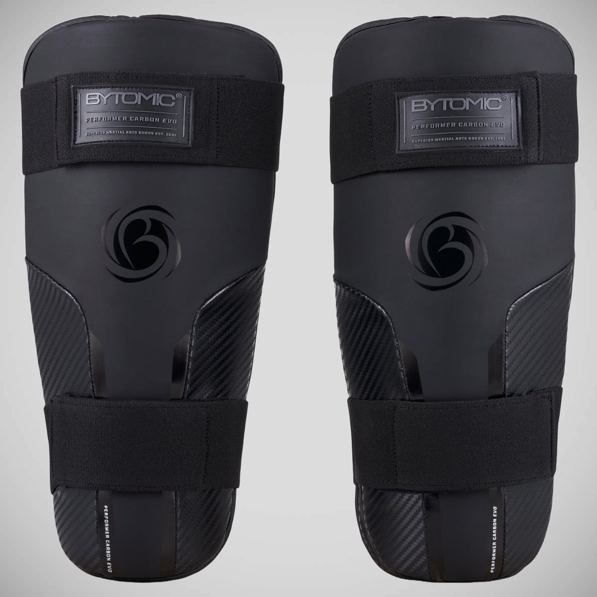 Black/Black Bytomic Performer Carbon Evo Shin Guards   