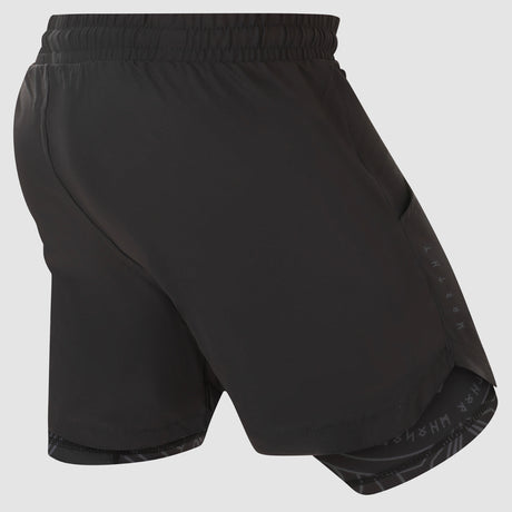 Black/Black Fumetsu Mjolnir Dual Layer Training Shorts   