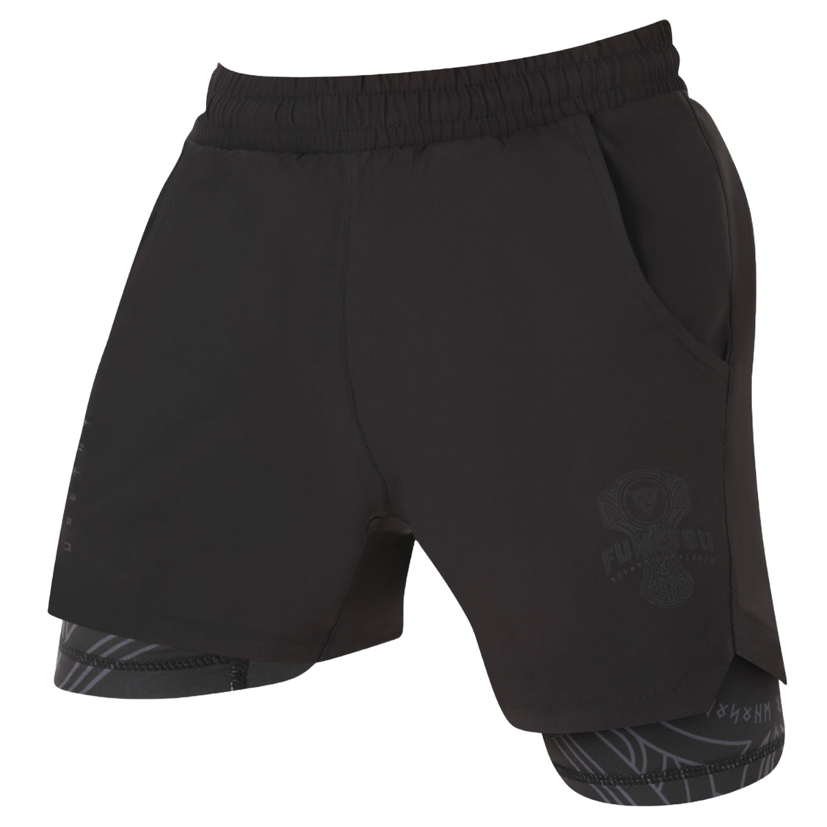 Fumetsu Mjolnir Dual Layer Training Shorts Svart/svart