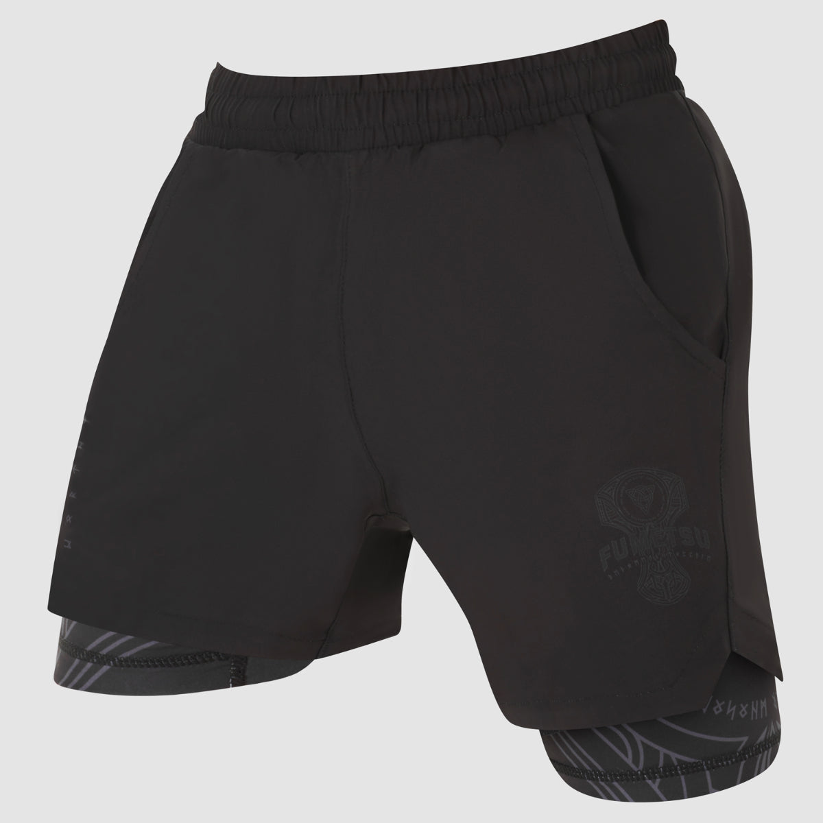 Fumetsu Mjolnir Dual Layer Training Shorts Svart/svart