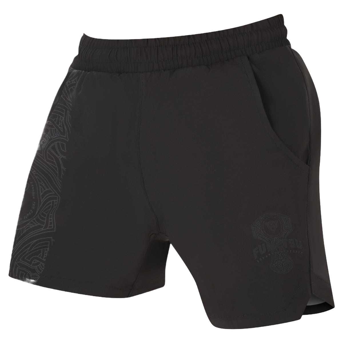 Black/Black Fumetsu Mjolnir V-Lite Training Shorts   