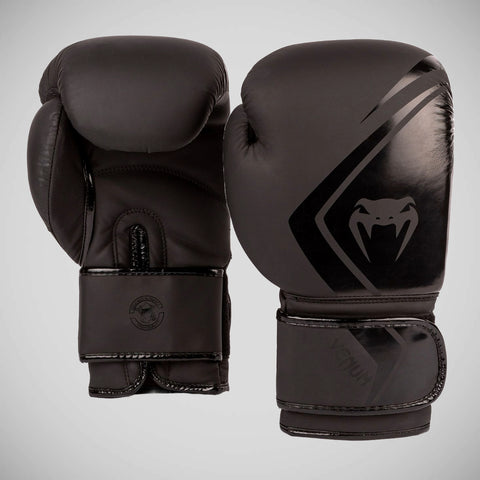 Black/Black Venum Contender 2.0 Boxing Gloves