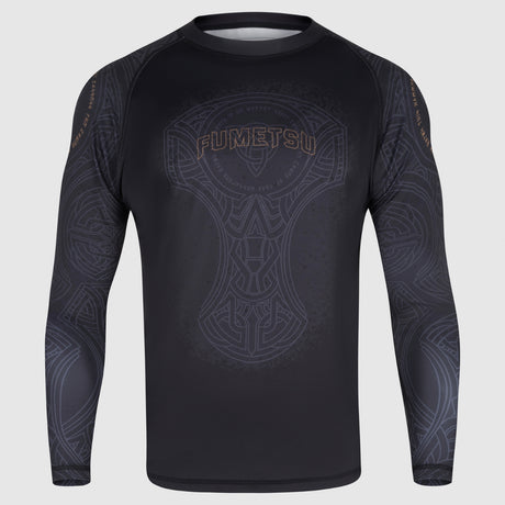 Black/Bronze Fumetsu Mjolnir Long Sleeve Rash Guard   