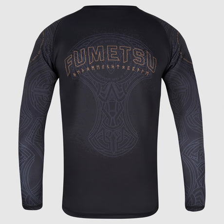 Black/Bronze Fumetsu Mjolnir Long Sleeve Rash Guard   