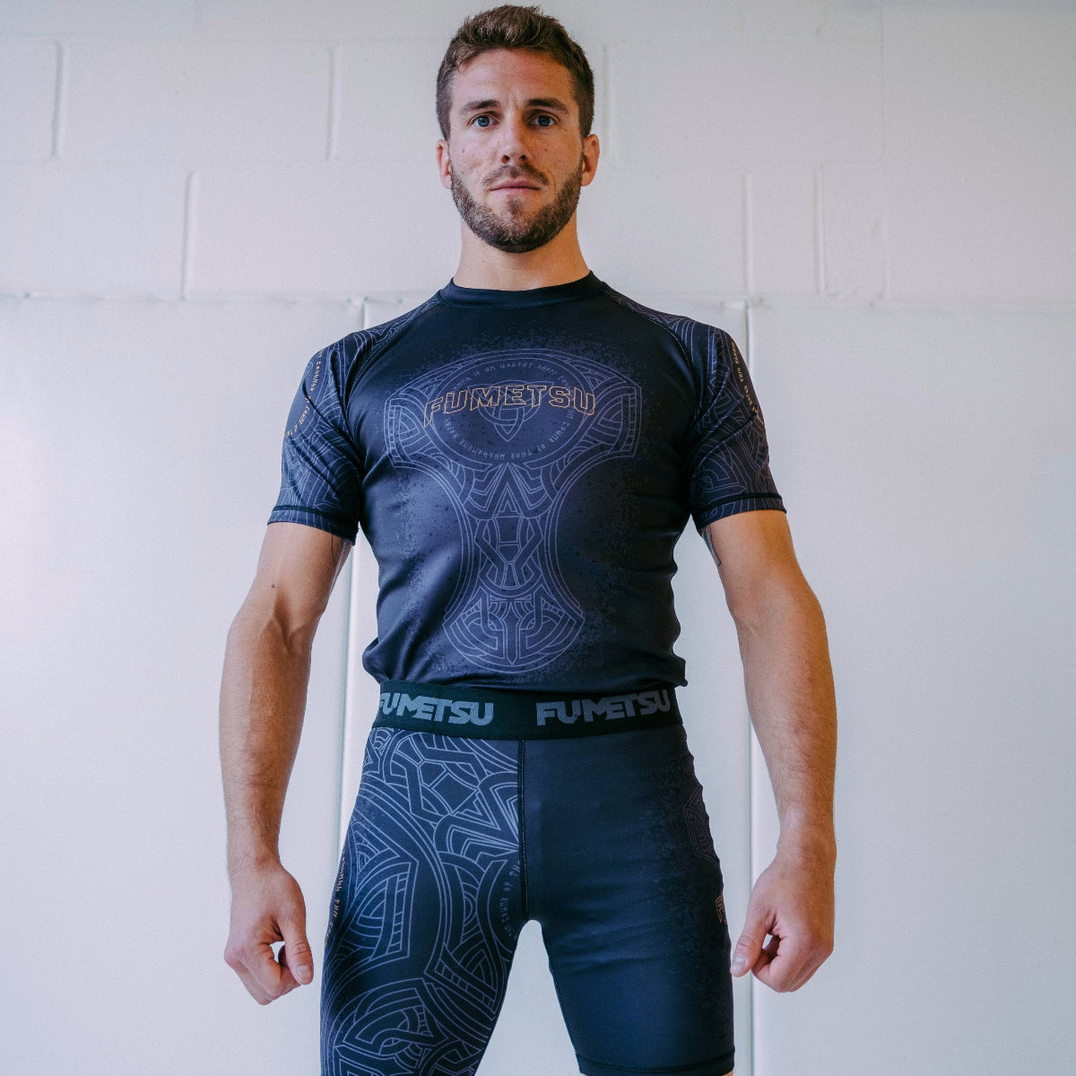 Black/Bronze Fumetsu Mjolnir Vale Tudo shorts   