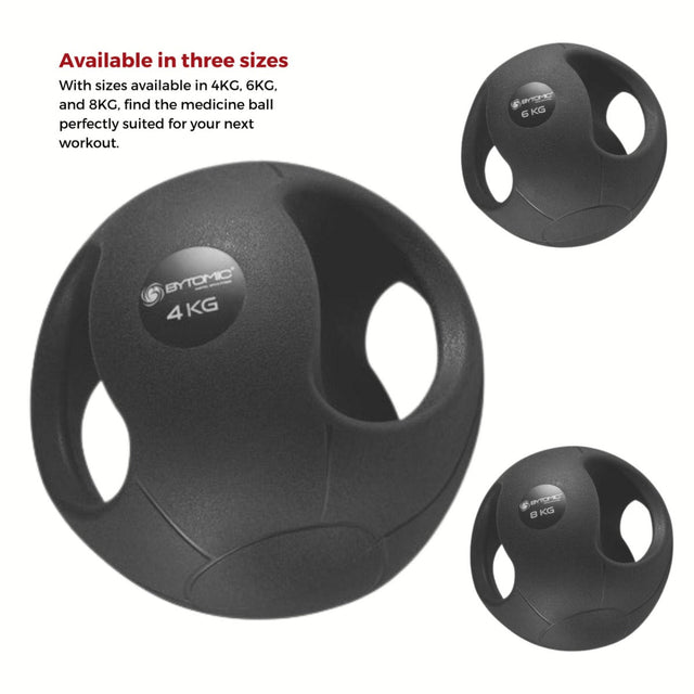 Bytomic Double Grip Medicine Ball 6kg Black